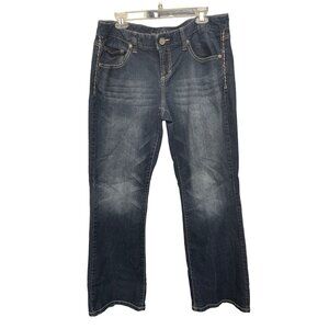 Maurices Womens Plus Size 18L Bootcut Dark Wash Denim Jeans Mid-Rise Stretch